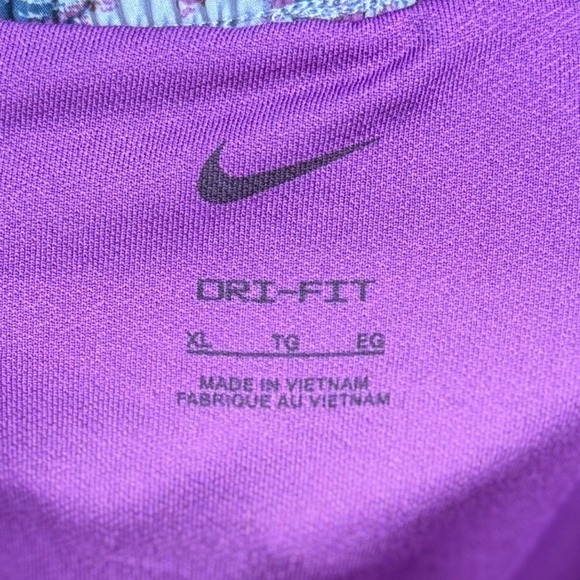 Nike One Girls Woven High-Waisted Shorts, Daybreak/Viotech/Vapour Green, Size XL - Picture 12 of 12